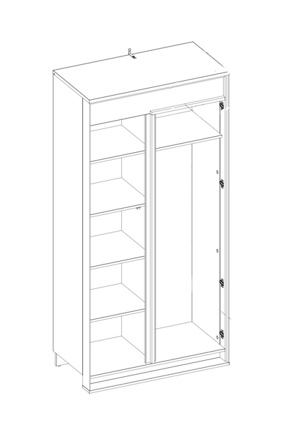 Quant QA-01 Hinged Wardrobe 95cm