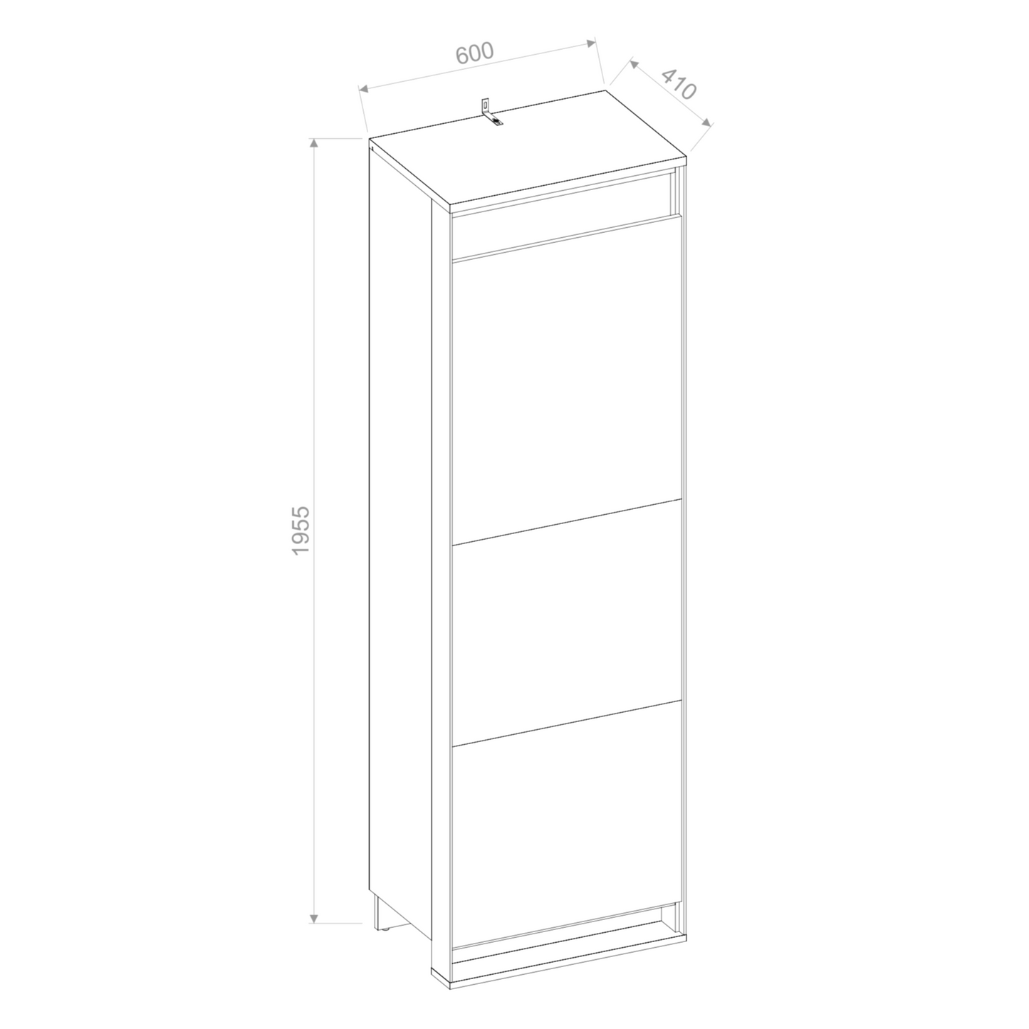 Quant QA-02 Hinged Door Wardrobe 60cm