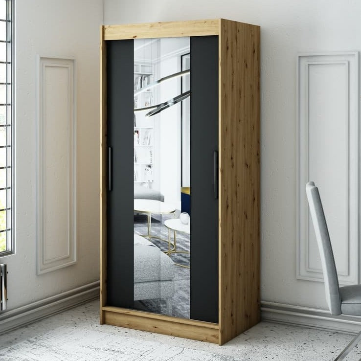 Leto T1 Sliding Door Wardrobe 100cm