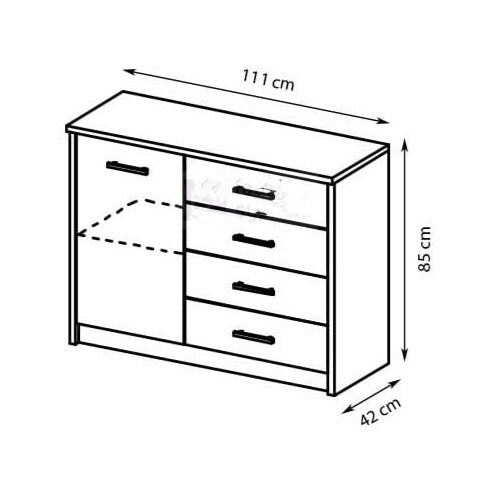 Cremona Sideboard Cabinet 111cm