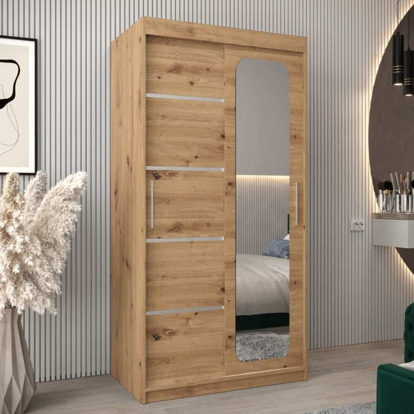 Uppsala V2 Sliding Door Wardrobe 100cm