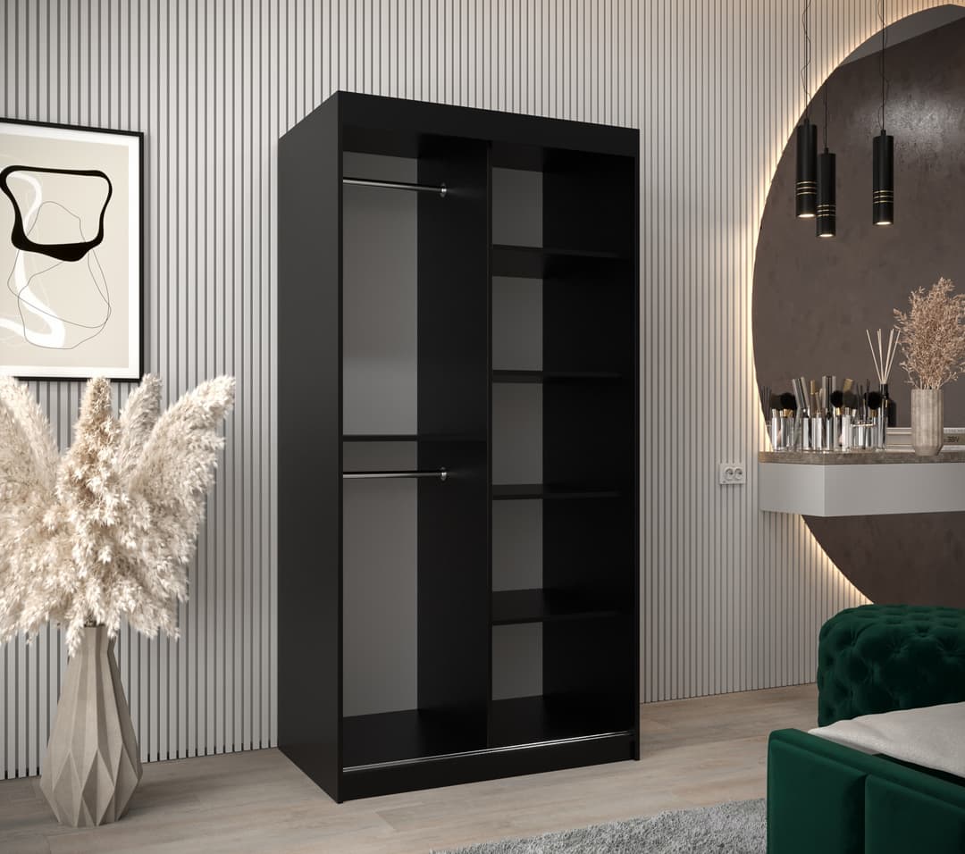 Uppsala T3 Sliding Door Wardrobe 100cm