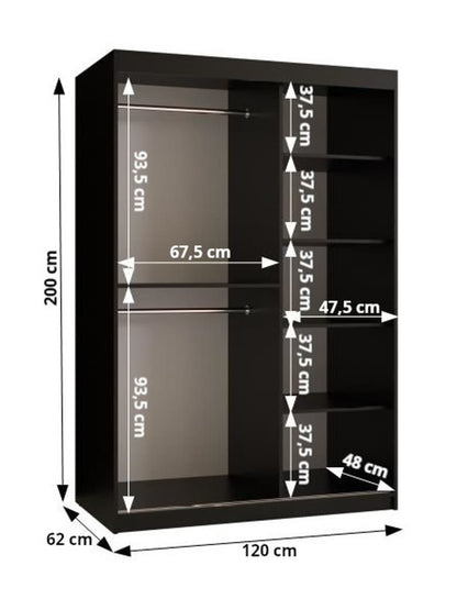 Arendal I Sliding Door Wardrobe 120cm