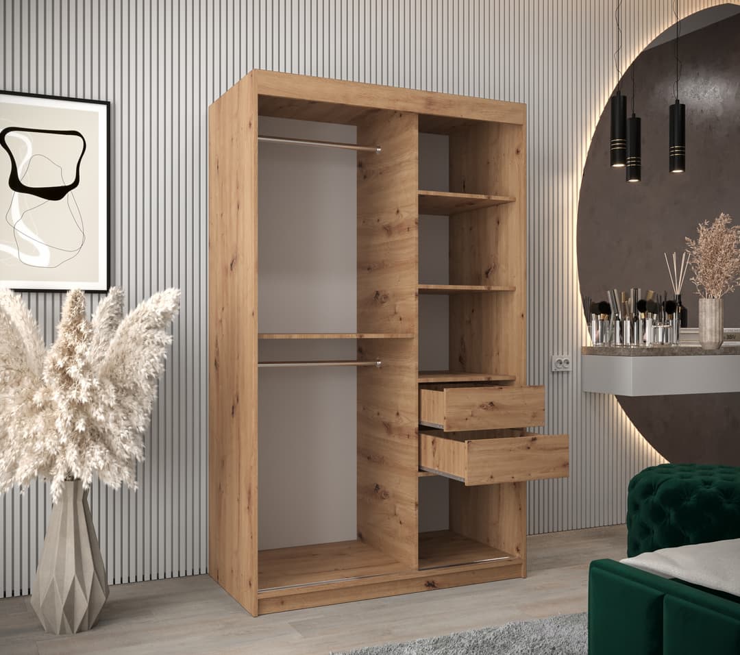 Uppsala T2 Sliding Door Wardrobe 120cm