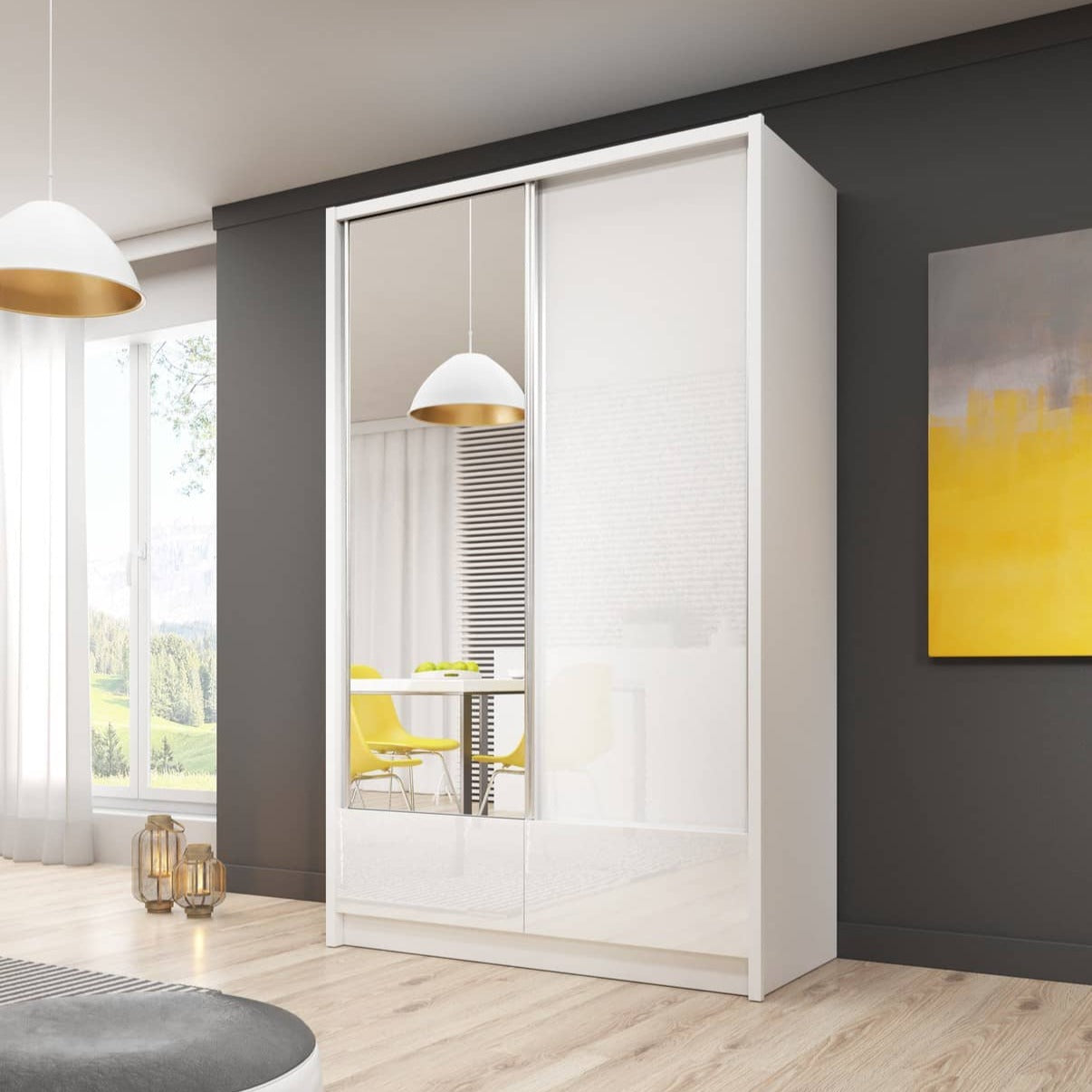 Aria I Sliding Door Wardrobe 134cm