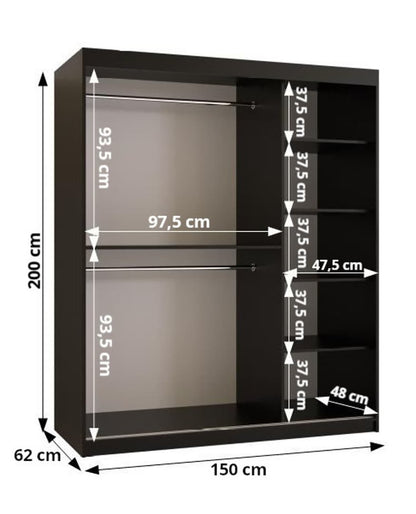 Arendal III Sliding Door Wardrobe 150cm