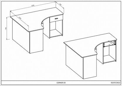 Corner Desk 155cm