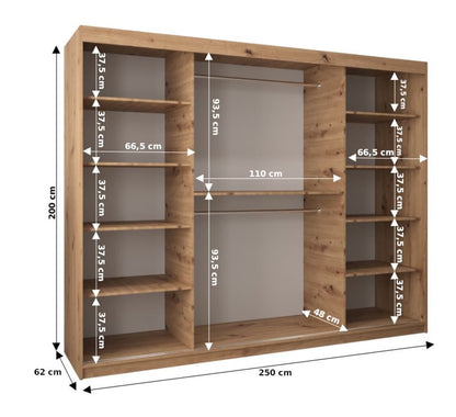 Morocco Sliding Door Wardrobe 250cm