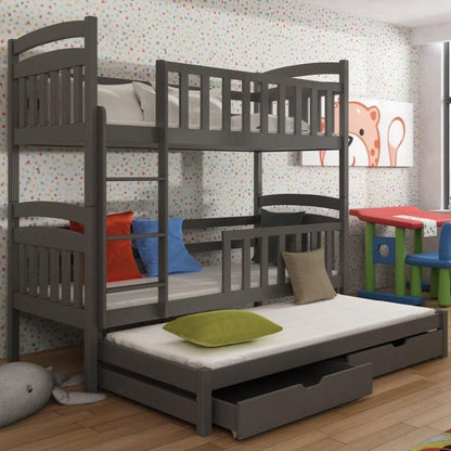 Viki Bunk Bed with Trundle and Storage