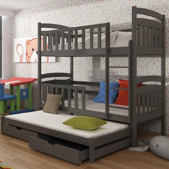 Viki Bunk Bed with Trundle and Storage