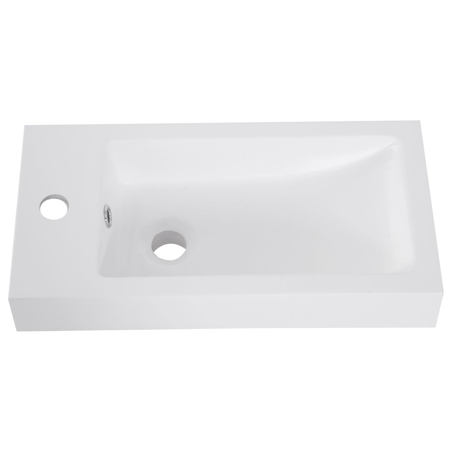 kleankin Under Sink Bathroom Vanity Unit Ceramic Basin Sink Cloakroom Storage Cabinet Home Furniture