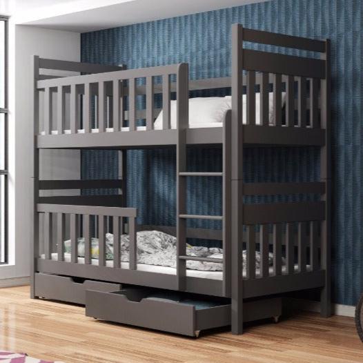 Wooden Bunk Bed Monika with Storage