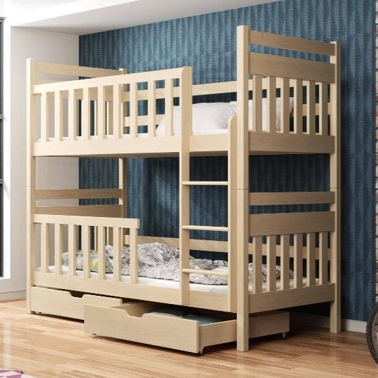 Wooden Bunk Bed Monika with Storage