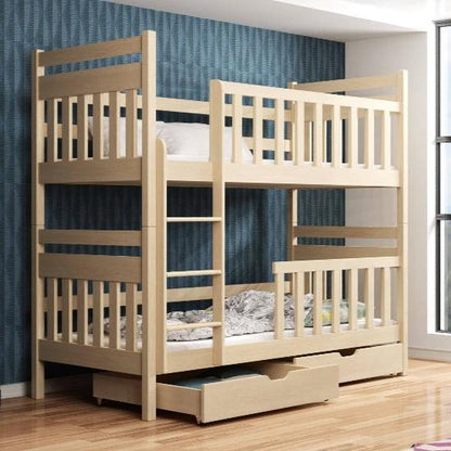 Wooden Bunk Bed Monika with Storage