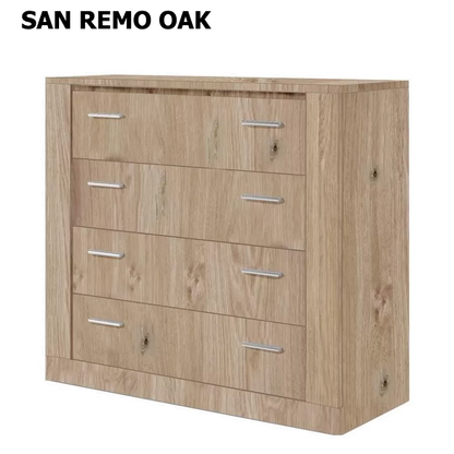 Arti 4 Drawer Storage Chest - 6 Colours