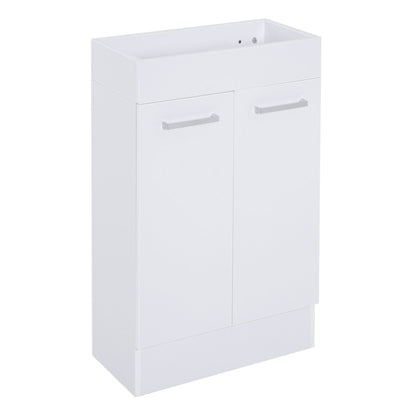 kleankin Under Sink Bathroom Vanity Unit Ceramic Basin Sink Cloakroom Storage Cabinet Home Furniture