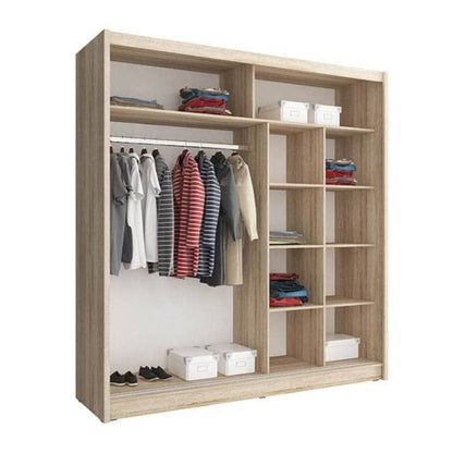 Maja I Alu Sliding Door Wardrobe 200cm