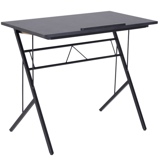 Vinsetto Height Adjustable Drawing Table with Tiltable Tabletop, Multifunction Drafting Table for Artist, Study Desk for Home Office, Black