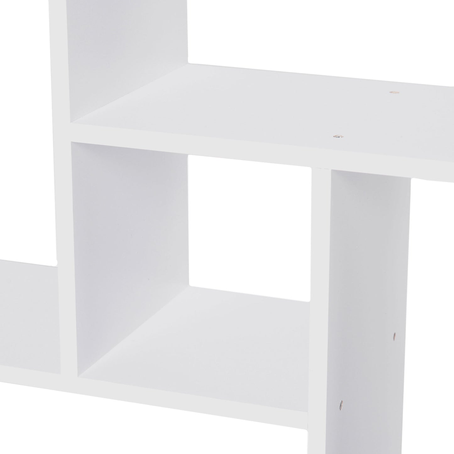 HOMCOM Particle Board 5-Unit Grid Bookcase w/ Melamine Foot Pads White