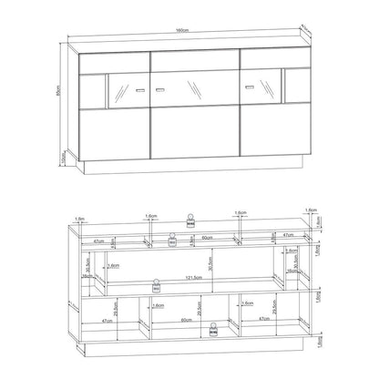 Sensis 84 Display Sideboard Cabinet