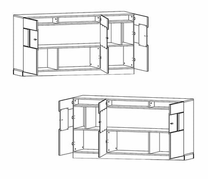 Nata 84 Display Sideboard Cabinet 160cm