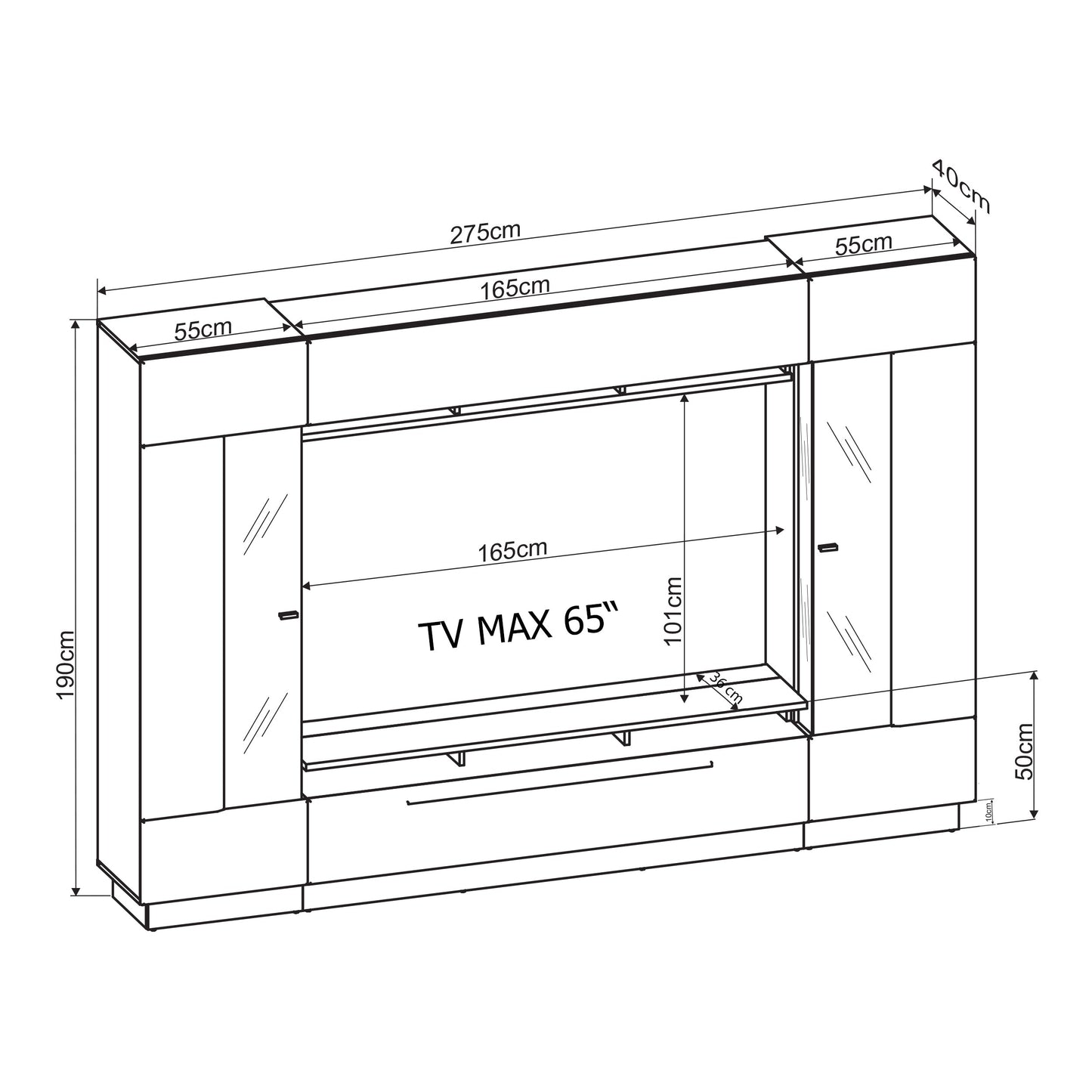 Nata VA Wall Entertainment Unit