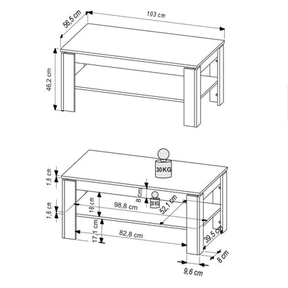 Solea 90 Coffee Table 103cm