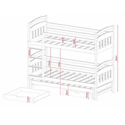 Alan Bunk Bed with Trundle and Storage