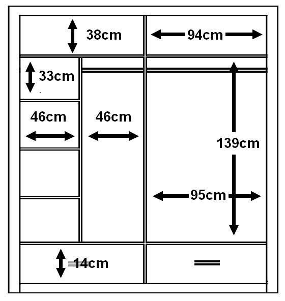 Arti 24 - 2 Sliding Door Wardrobe 200cm