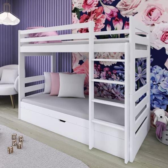 Wooden Bunk Bed Aya With Storage