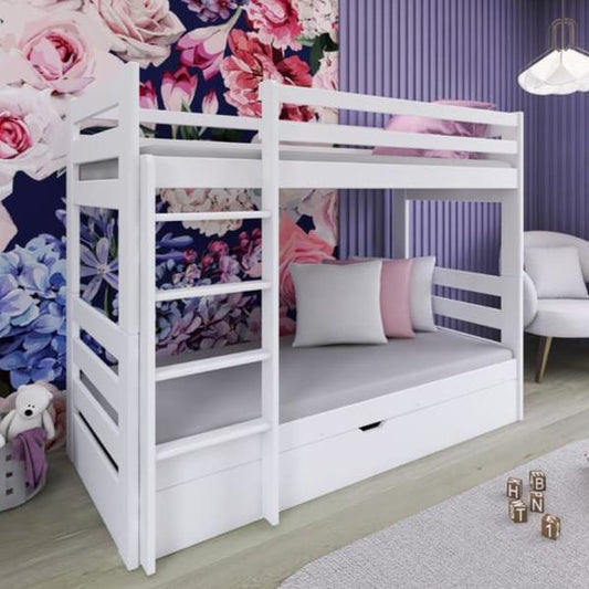 Wooden Bunk Bed Aya With Storage