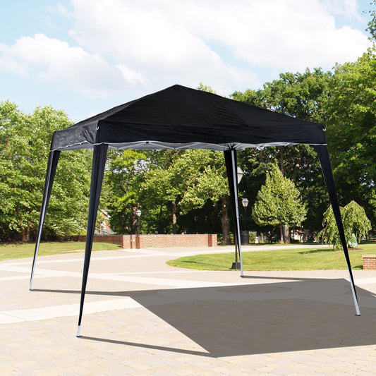 Outsunny Slant Leg Pop Up Gazebo with Carry Bag, Height Adjustable Party Tent Instant Event Shelter for Garden, Patio, 3 M √É‚Äî 3 M Base/ 2.5 M √É‚Äî 2.5 M Top, Black