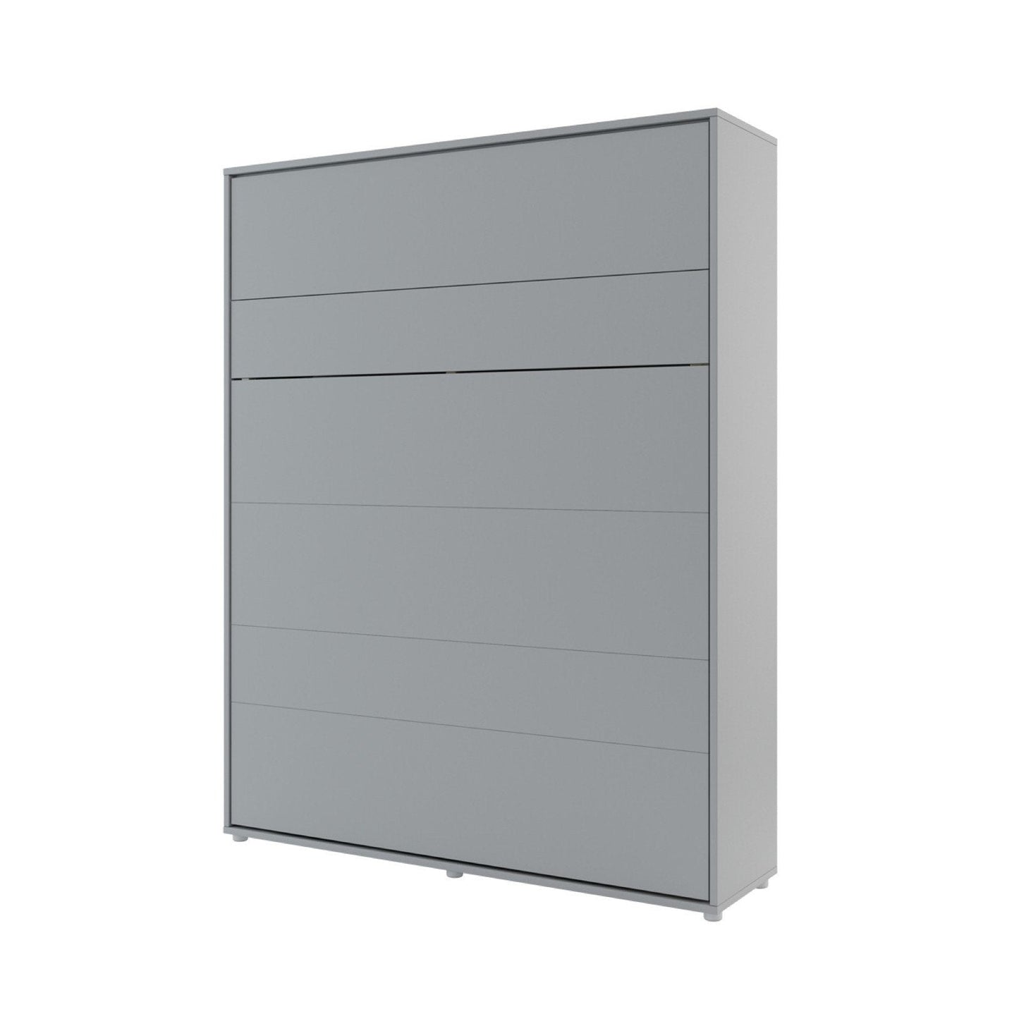 BC-12 Vertical Wall Bed Concept 160cm With Storage Cabinets and LED