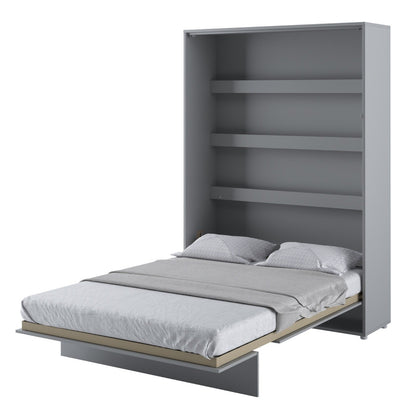 BC-01 Vertical Wall Bed Concept 140cm With Storage Cabinets and LED