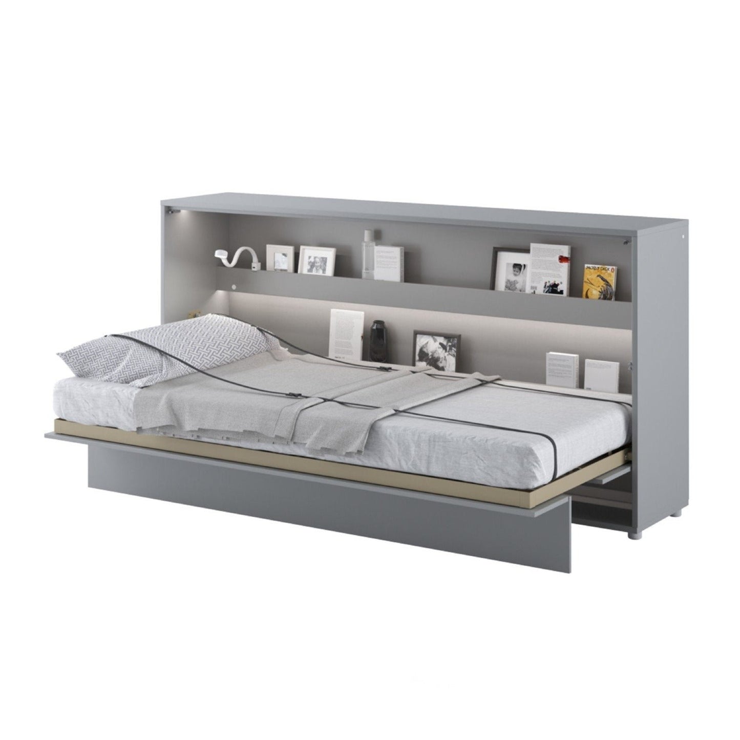 BC-06 Horizontal Wall Bed Concept 90cm With Storage Cabinet