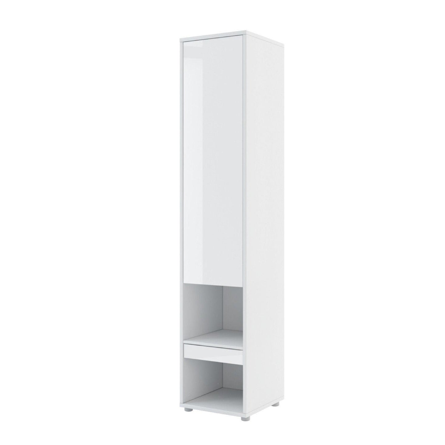 BC-01 Vertical Wall Bed Concept 140cm With Storage Cabinets and LED