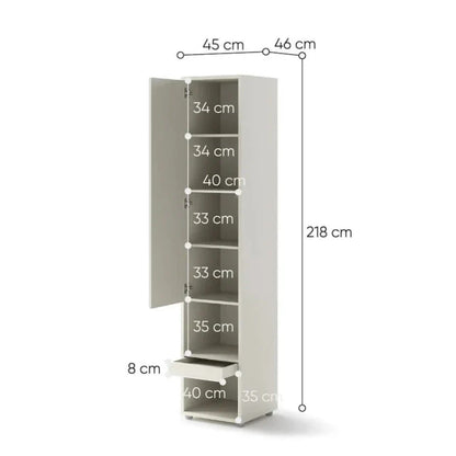 BC-07 Tall Storage Cabinet for Vertical Wall Bed Concept