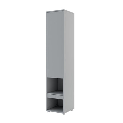 BC-01 Vertical Wall Bed Concept 140cm With Storage Cabinets and LED