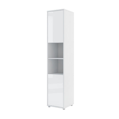 BC-12 Vertical Wall Bed Concept 160cm With Storage Cabinets and LED