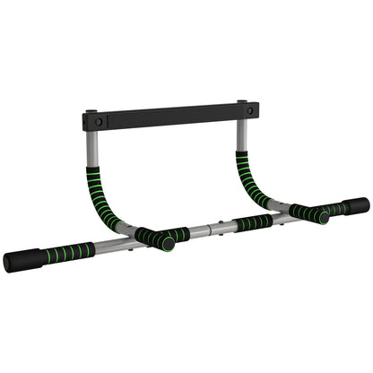 HOMCOM Pull-Up Bar for Doorway, Home Fitness Door Horizontal Bar Push up Bar for Indoor Gym Upper Body Workout, Green