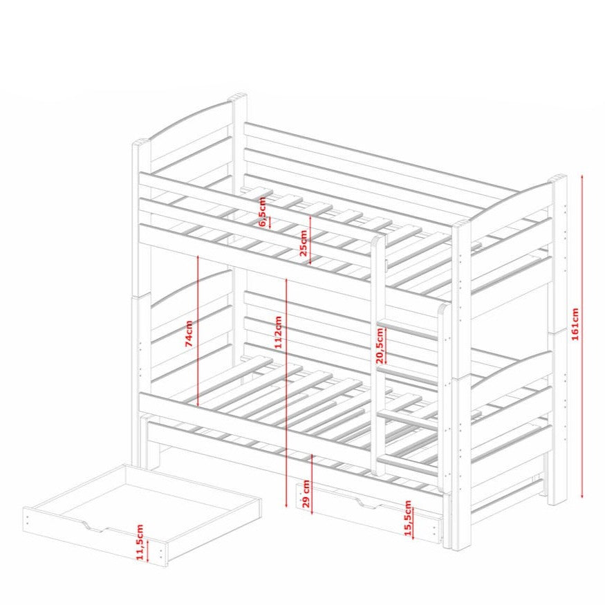 Cezar Bunk Bed with Trundle and Storage