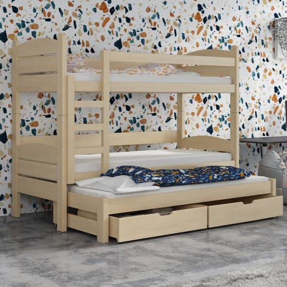 Cezar Bunk Bed with Trundle and Storage