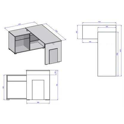 Como 60 Corner Desk 110cm