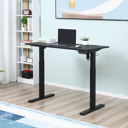 Vinsetto Electric Height Adjustable Standing Desk, 120√Ç cm x 60√Ç cm Memory Preset Stand Up Workstation for Home, Office, Black