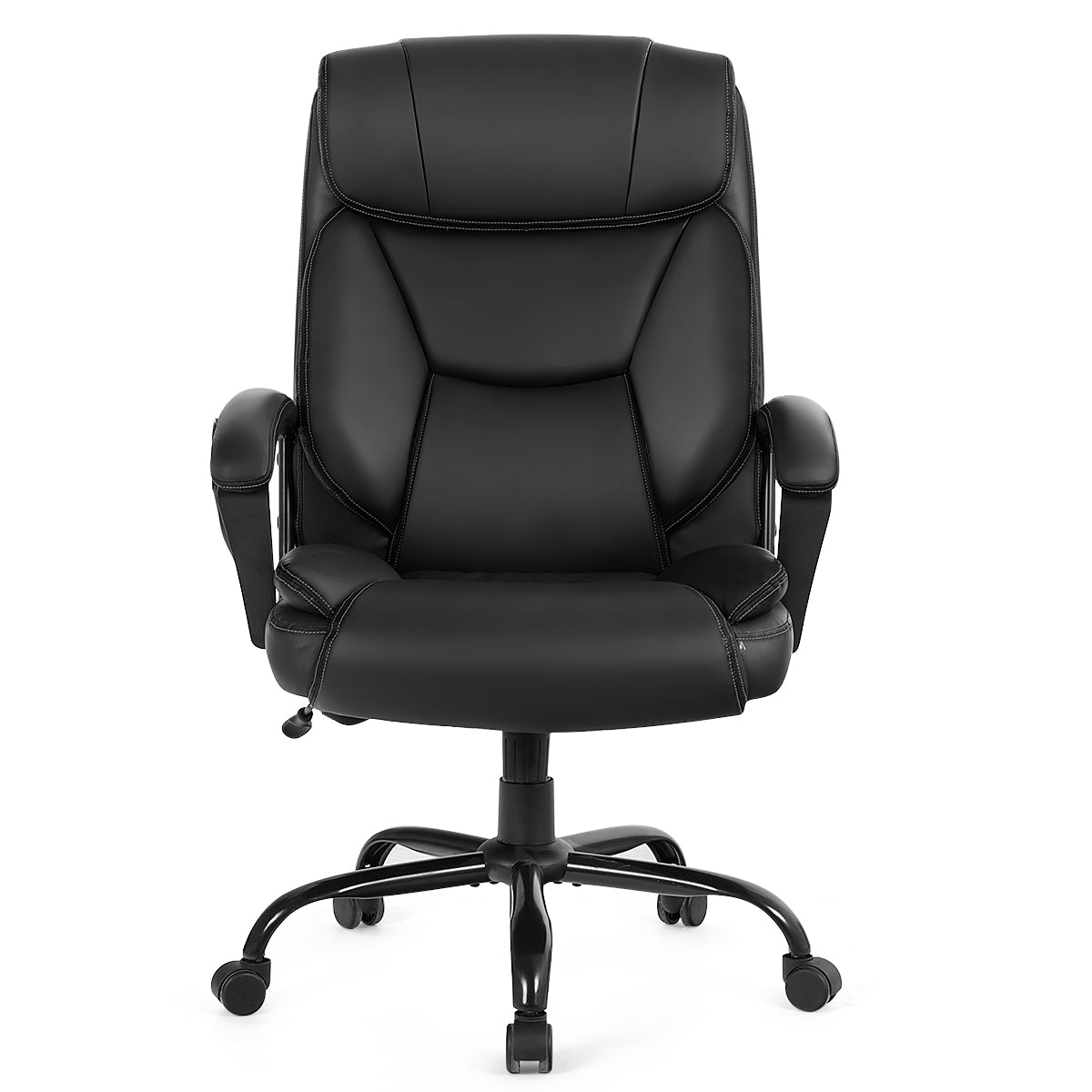 Executive Chair with 6 Point Massage and Adjustable High Back-Black