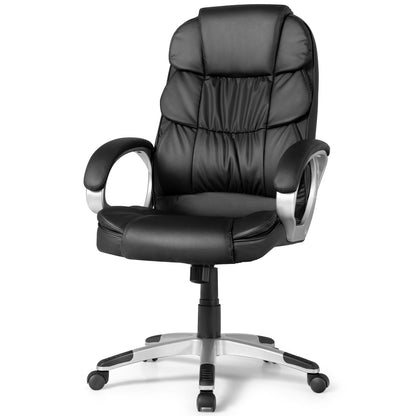 Executive Office Chair with Adjustable Height for Home Office Meeting Room -Black