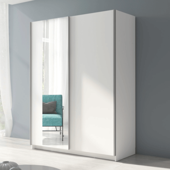 Gozo Sliding Door Mirrored Wardrobe