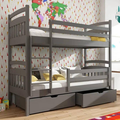 Wooden Bunk Bed Gabi with Storage