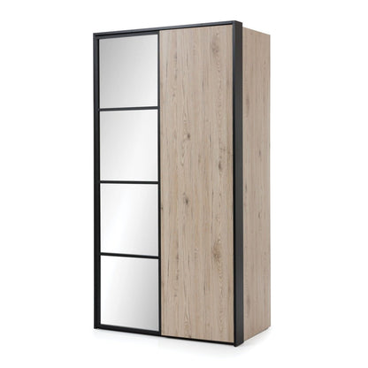 Glass Loft Hinged Wardrobe 109cm