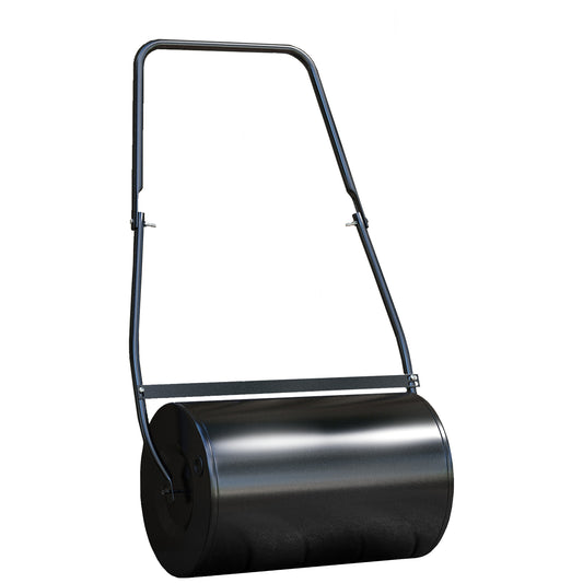 DURHAND 38L Heavy Duty Water or Sand Filled Garden Steel Lawn Roller Drum √é¬¶50cm Black